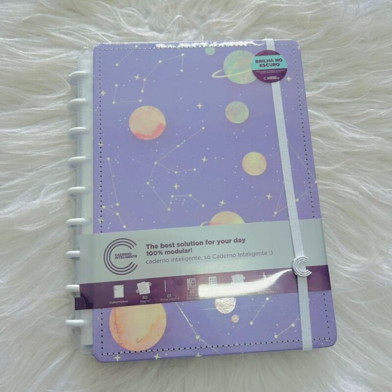 Caderno Inteligente Purple Galaxy By Gocase- Médio