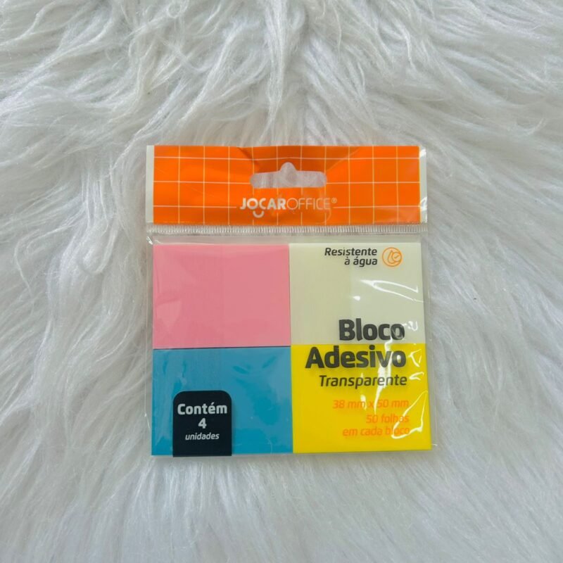 Bloco Adesivo Transparente - Jocar Office