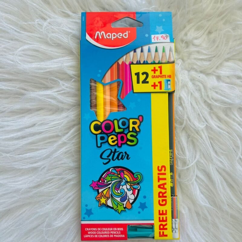 Lápis de Cor 12 Cores Colors Peps Star- Maped