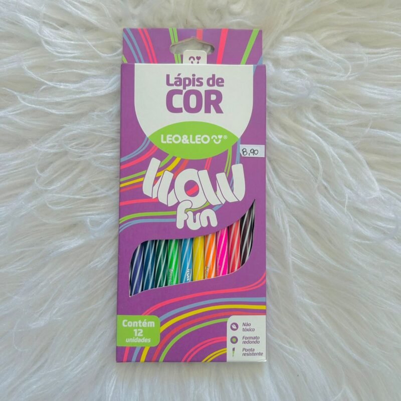 Lápis de Cor 12 Cores Wow Fun- Leo&Leo
