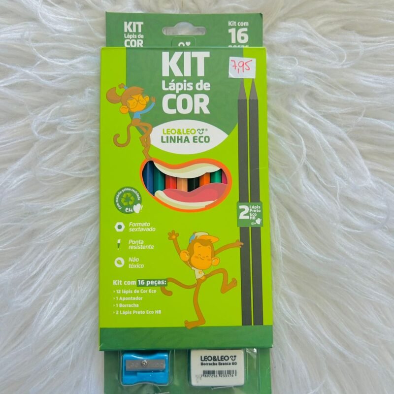 Lápis de Cor Kit 12 Peças Eco- Leo&Leo
