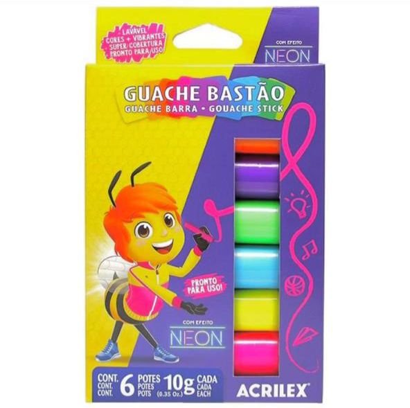 Guache em Bastão Neon -  Acrilex